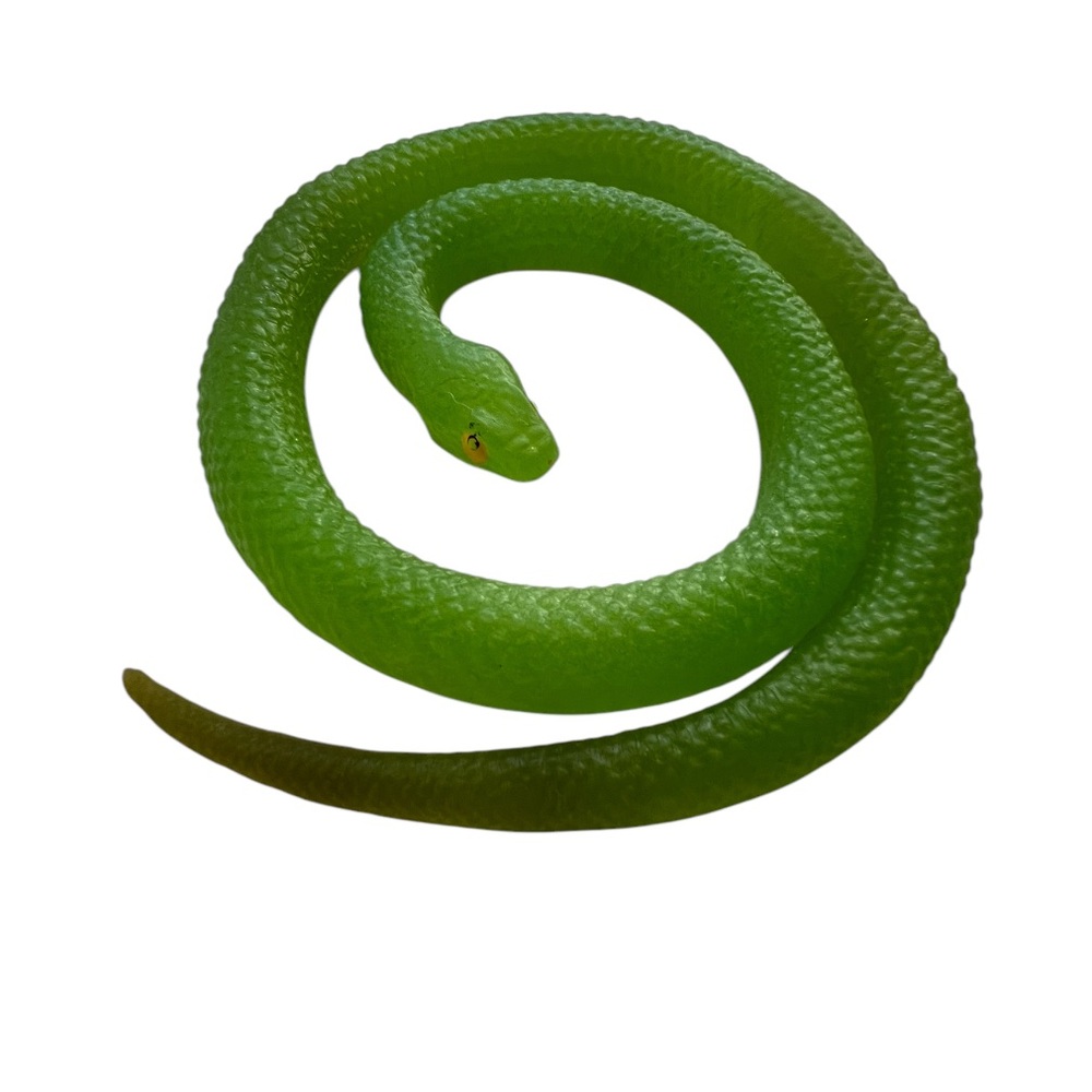 Green Realistic Life-Like Rubber Snake Toy/Decoration/Keepsake/Fun Toy